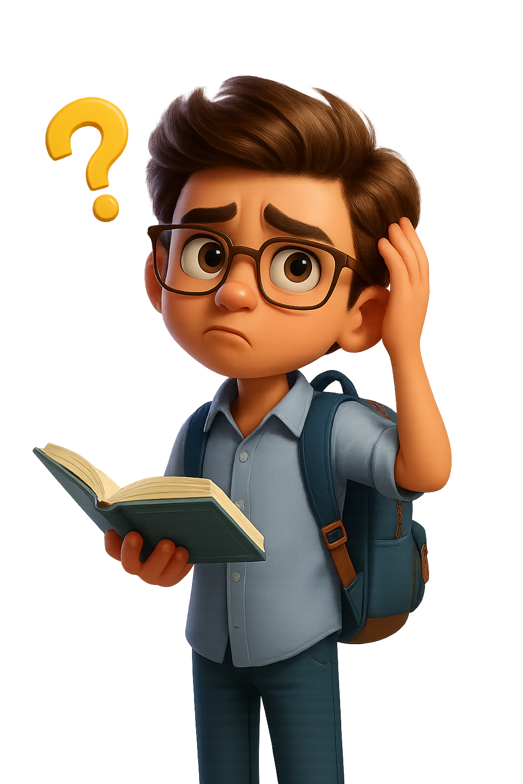 overwhelmed student illustration